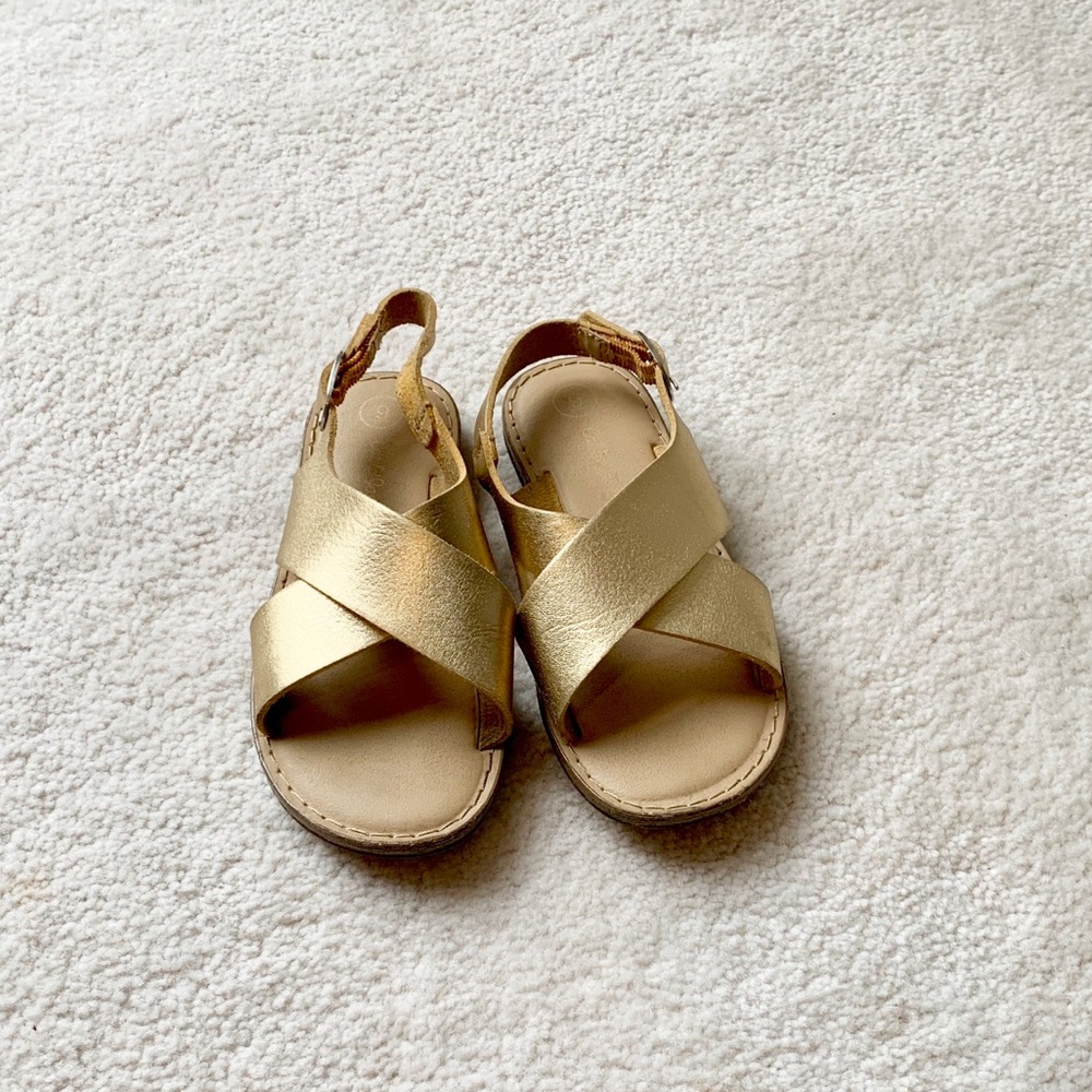 Cat & Jack gold sandals. Size 9.